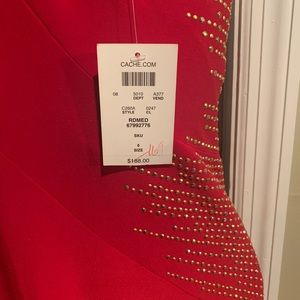 NWT Embellished one shoulder holiday dress